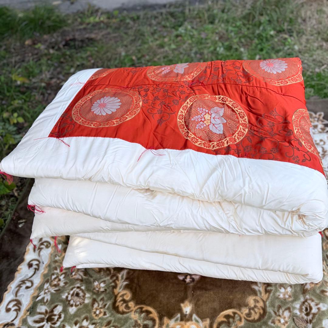 2114様感謝‼️布団恋しい寒の入FUTON蔵出掛布団赤❌赤2枚メイドインジャパン