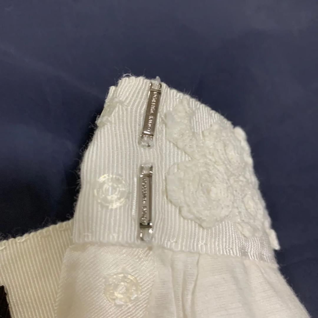 良品✨ルイヴィトン レース 刺繍 フレアスカート 白 ホワイト 34 S