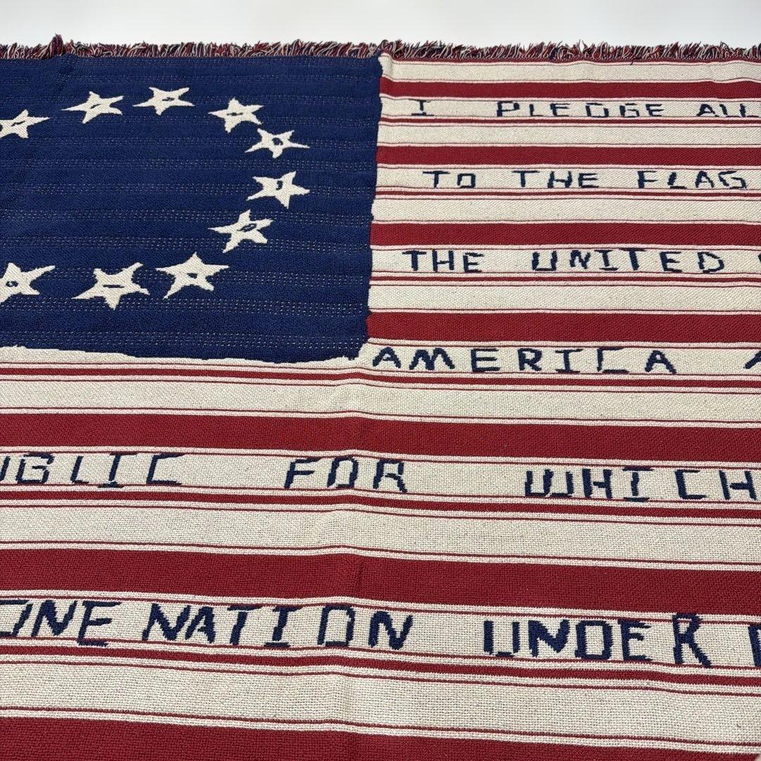 国旗　星条旗　マルチカバー　ソファカバー　ヴィンテージラグ　123x190