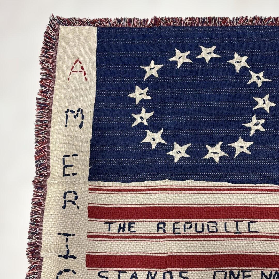 国旗　星条旗　マルチカバー　ソファカバー　ヴィンテージラグ　123x190