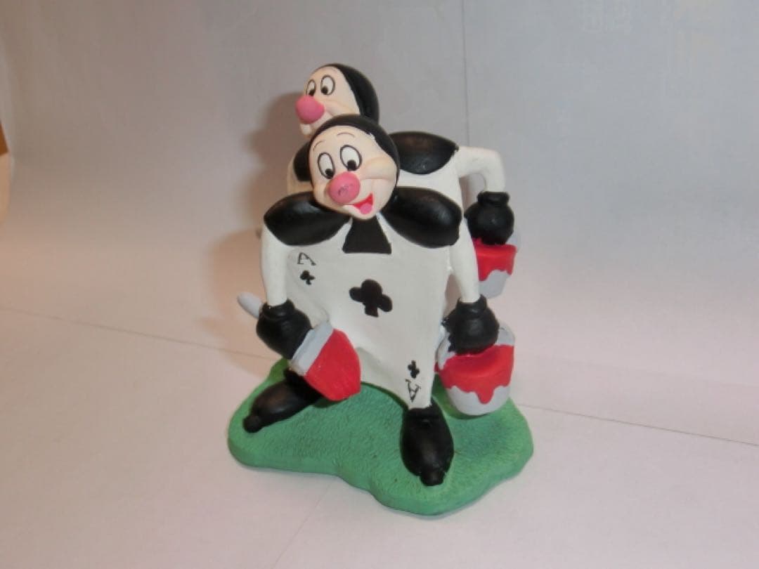 ふしぎの国のアリス　ディズニー　トランプ兵　陶器製　置物　レトロ