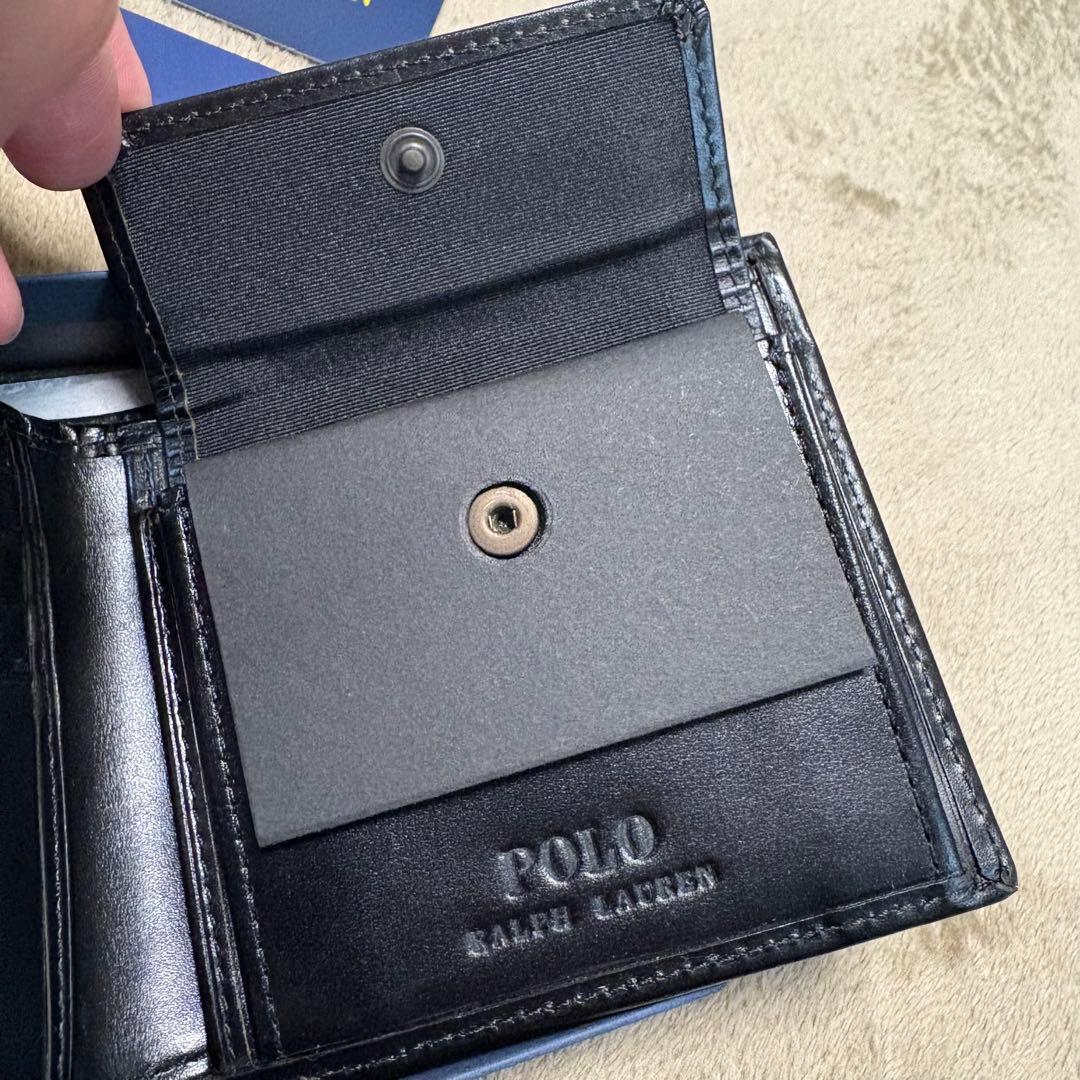 【新品】POLO RALPH LAUREN ロゴエンブロイダード 二つ折り財布