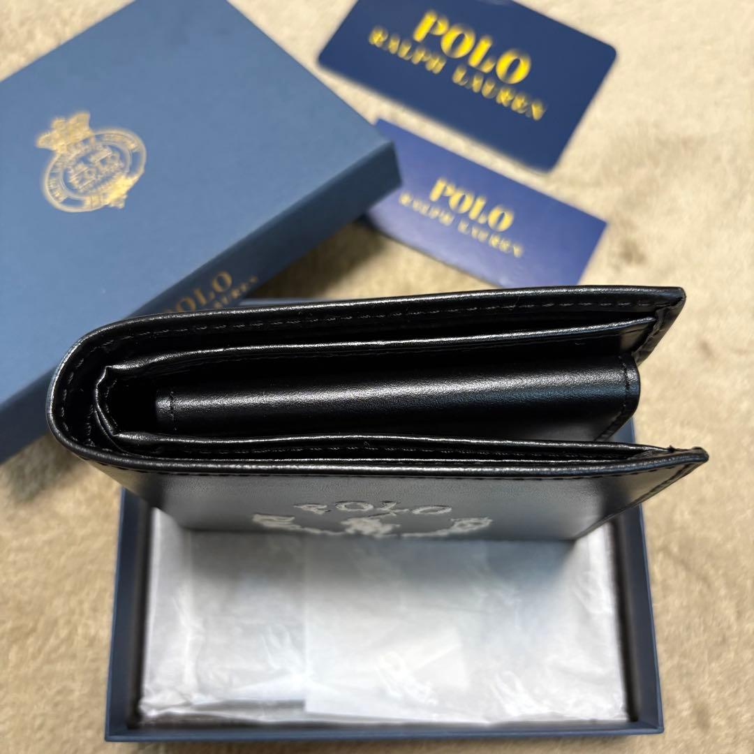 【新品】POLO RALPH LAUREN ロゴエンブロイダード 二つ折り財布