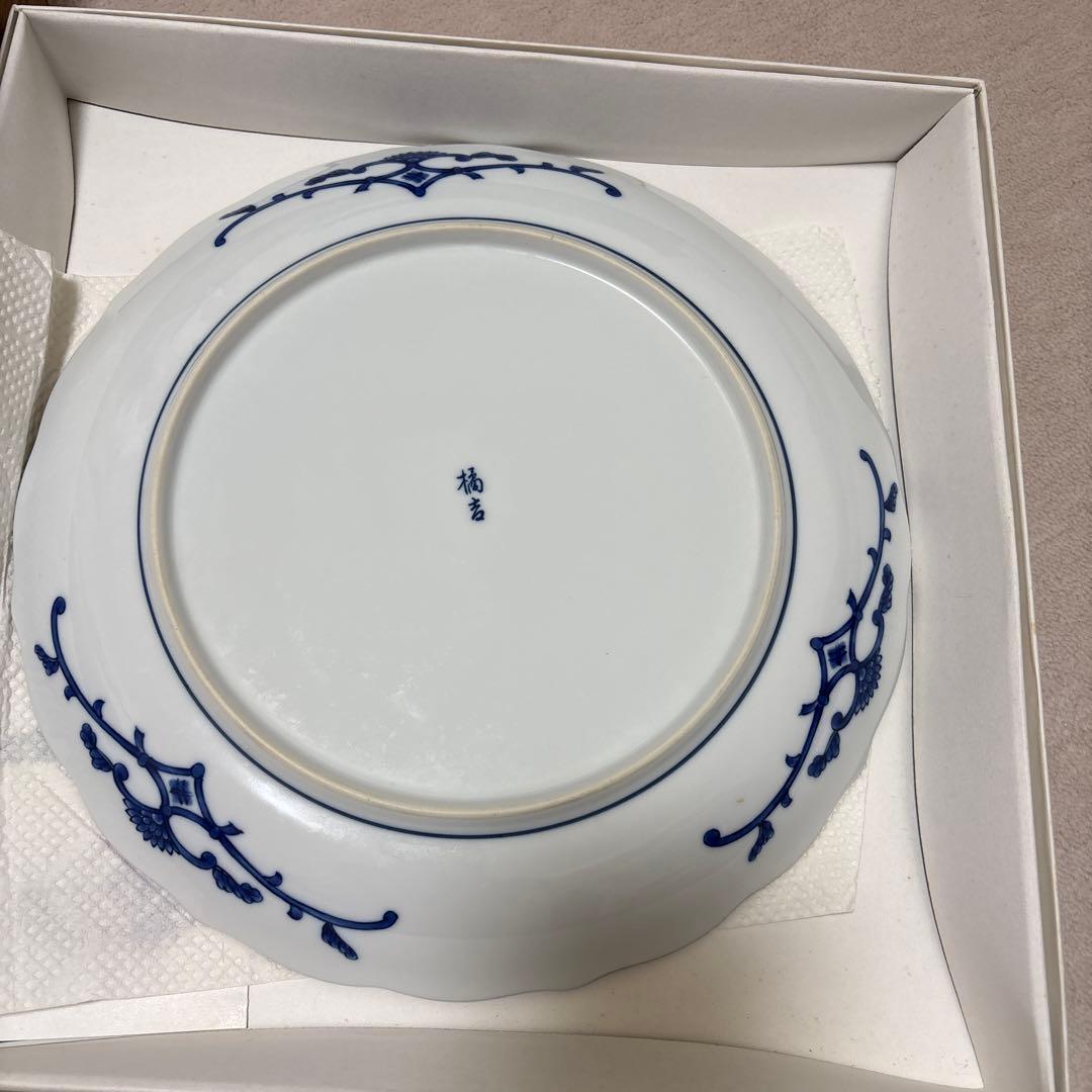 橘吉　藍色　大皿