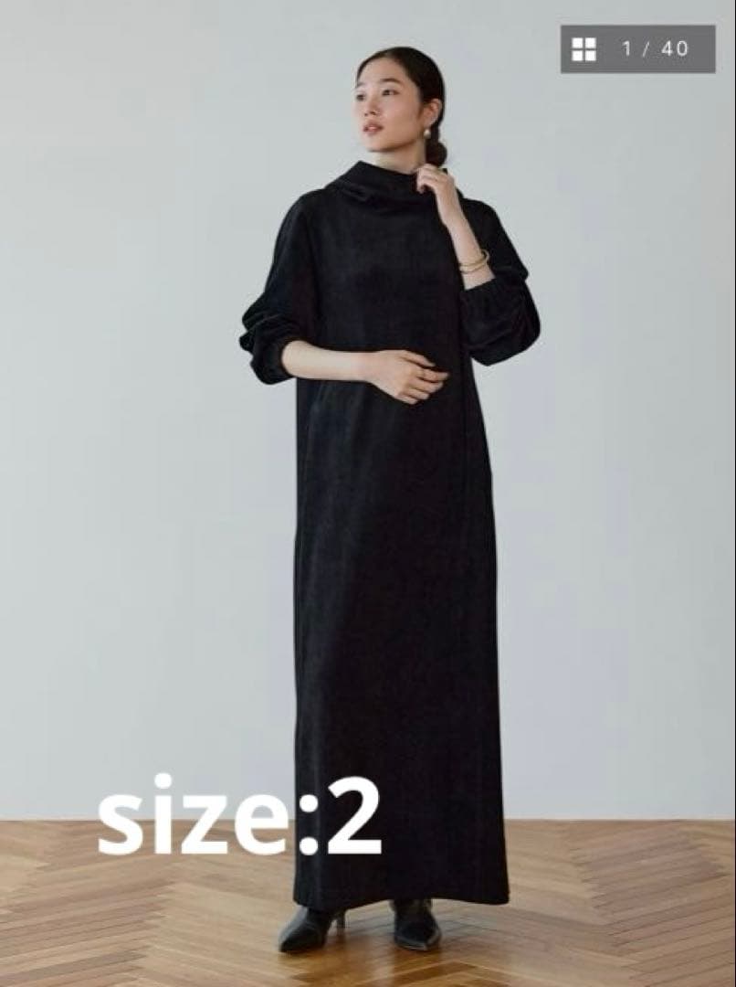 クルーレ　ベルベットフードワンピース