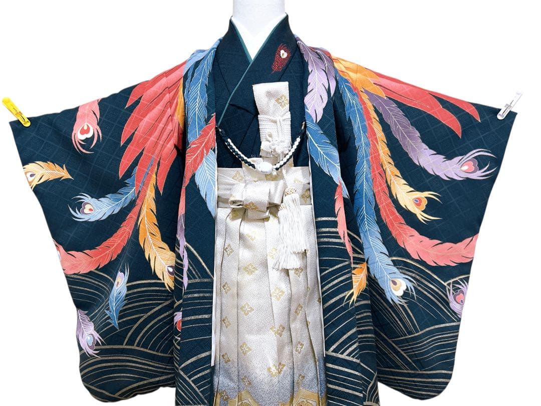 花わらべブランド着物♡七五三　5歳　男の子　フルセット　一式　黒