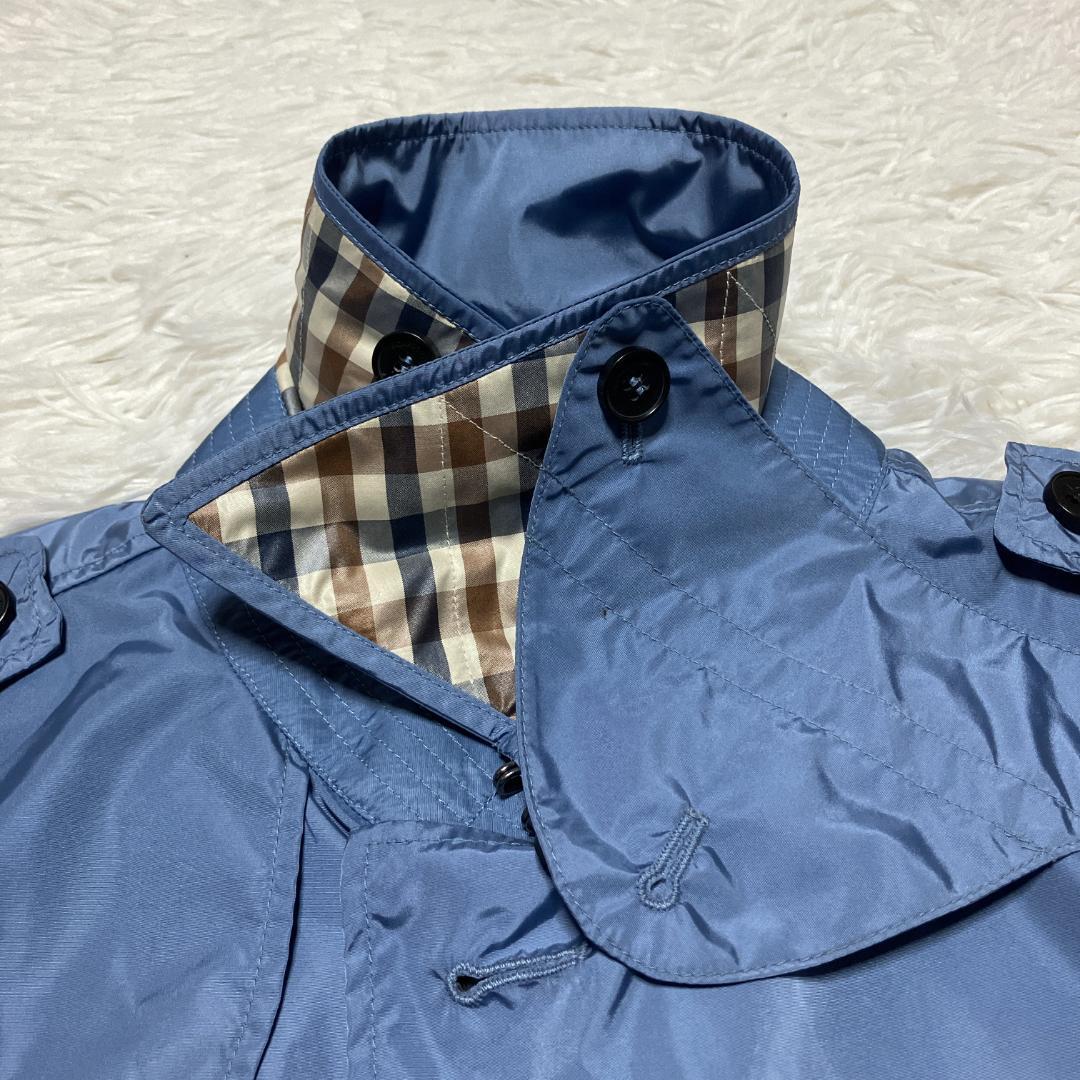 【新品・未使用】Aquascutum アクアスキュータム　トレンチコート　ブルー