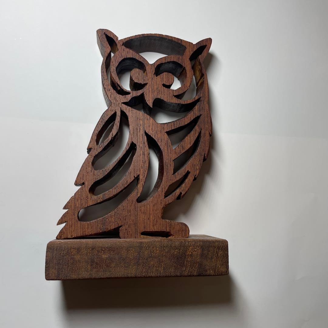 木製フクロウ