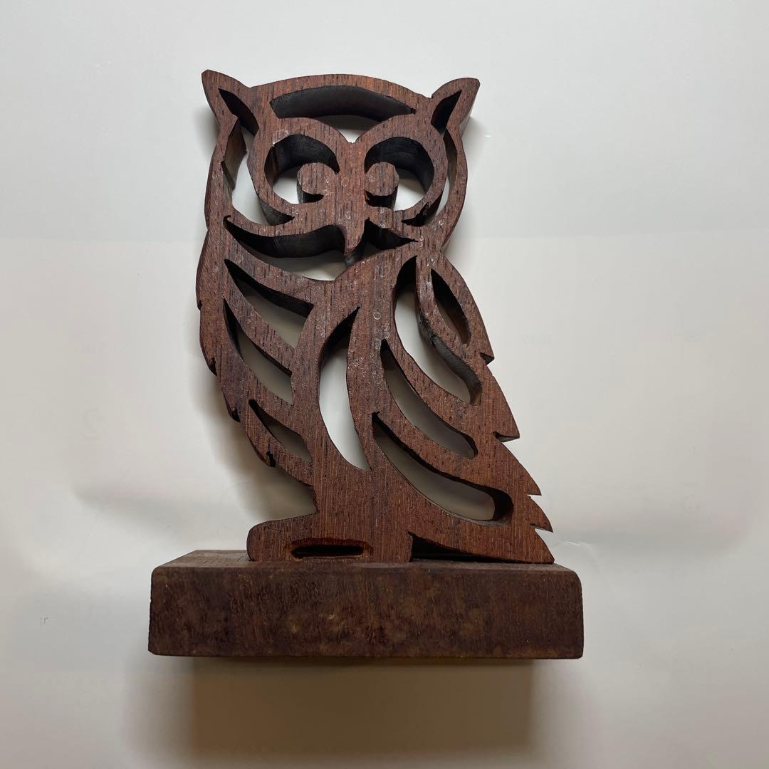 木製フクロウ