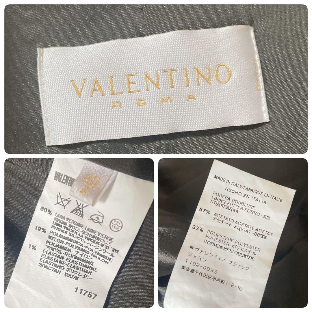 極美品⭐︎VALENTINO グレー ストライプ パンツスーツ セットアップ 40