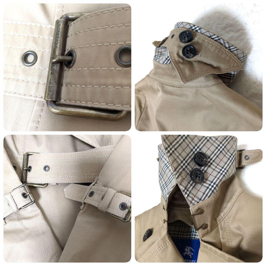 BURBERRY BLUE LABEL トレンチコート 34 チェックライナー付