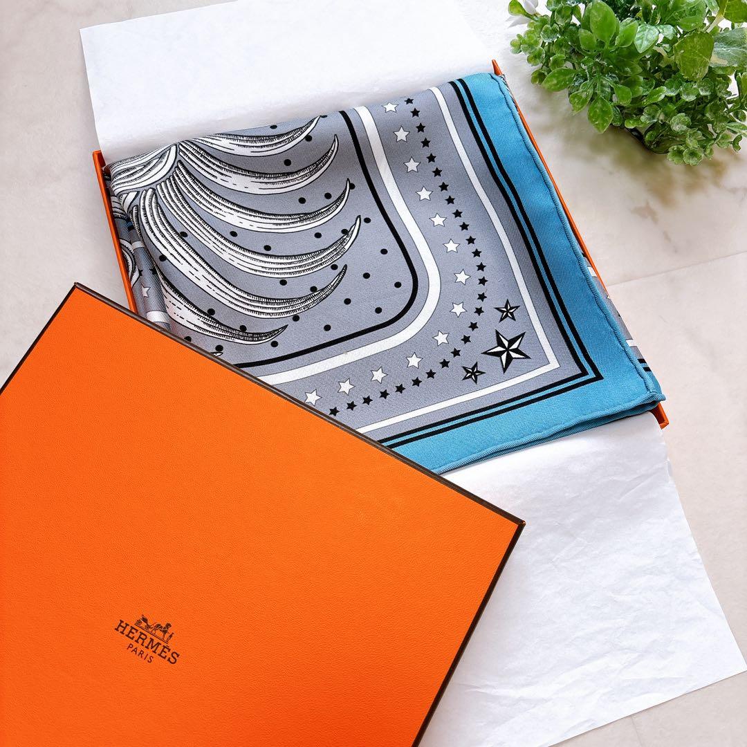 【美品】エルメス　カレ55 　王者の虎　タイガーロイヤル　シルクスカーフ