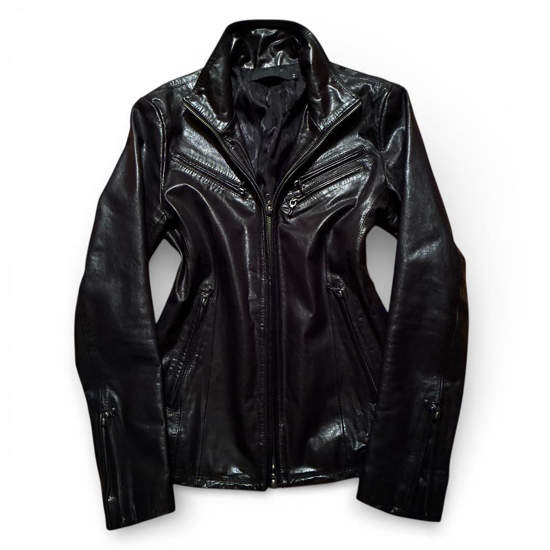 00s FUGA レザージャケット 黒 ハイネック archiveお兄系 v系