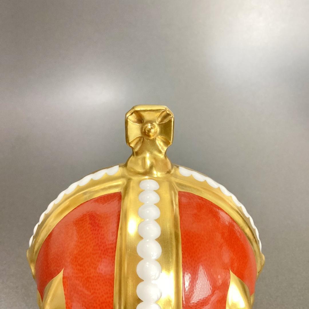 希少【ロイヤルクラウンダービー】王冠 置物 ペーパーウェイト エリザベス女王