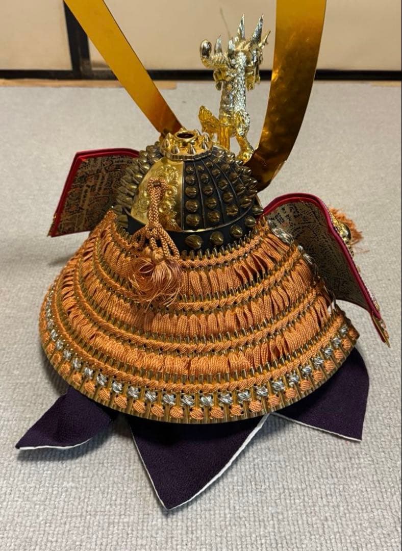 龍玉作 特製御飾兜 錦朱孫威星兜 出雲 極上28号兜