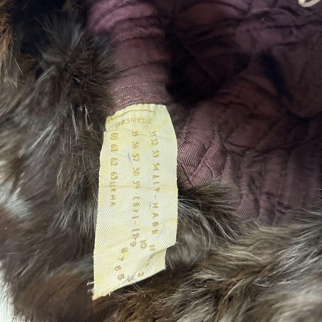 レア★　ヴィンテージウシャンカ　70〜90S　リアルファー　旧ソ連　毛皮帽子