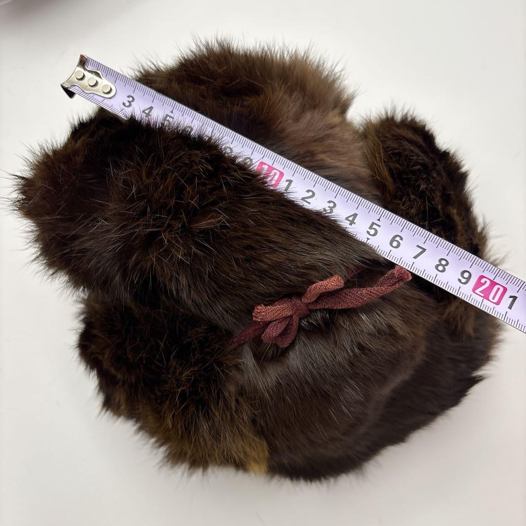 レア★　ヴィンテージウシャンカ　70〜90S　リアルファー　旧ソ連　毛皮帽子