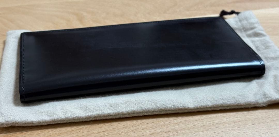 GANZO THIN BRIDLE マチ無し長財布 ダークブラウン