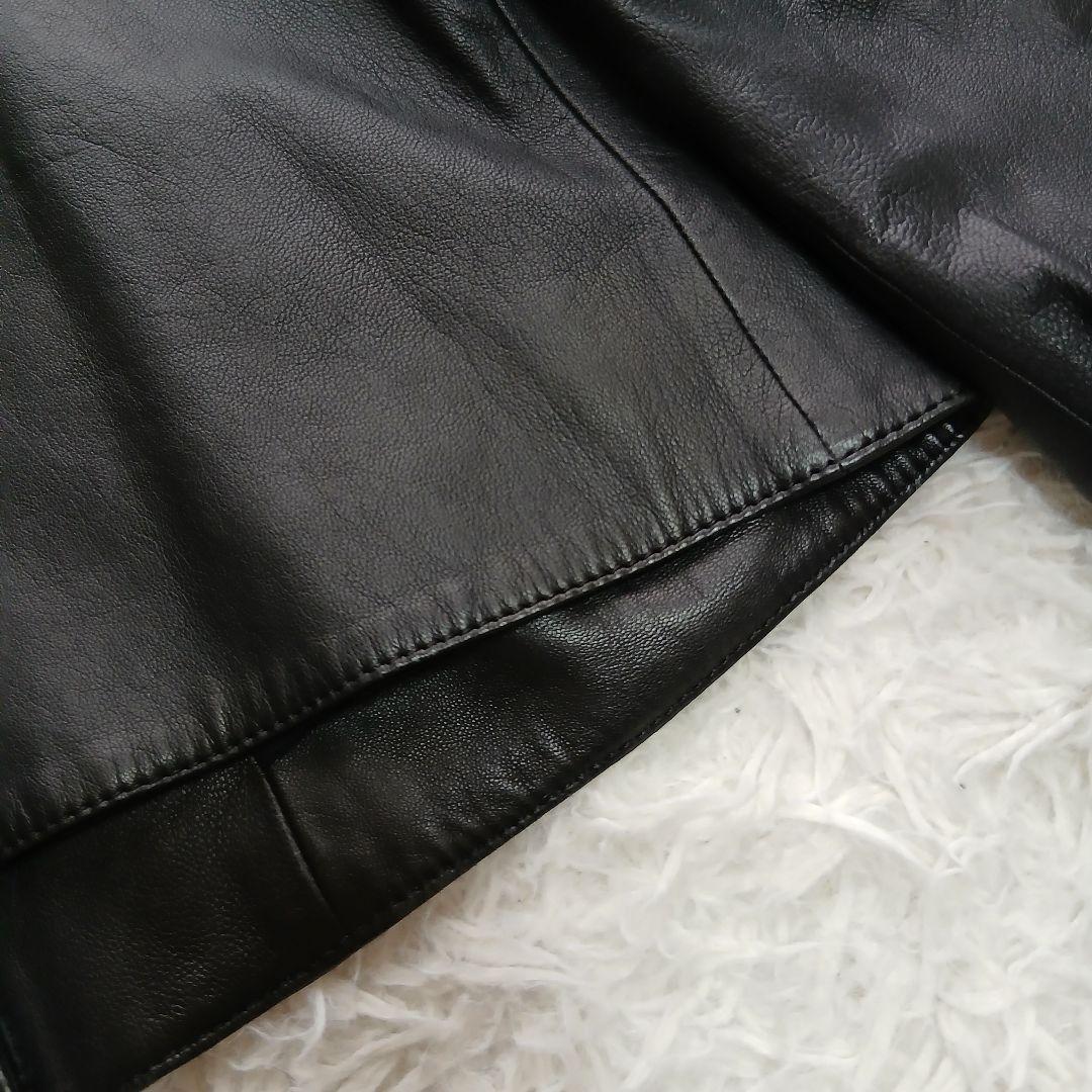 【極美品】【Theory】現行タグ　ラムレザーシングルライダースレザージャケット