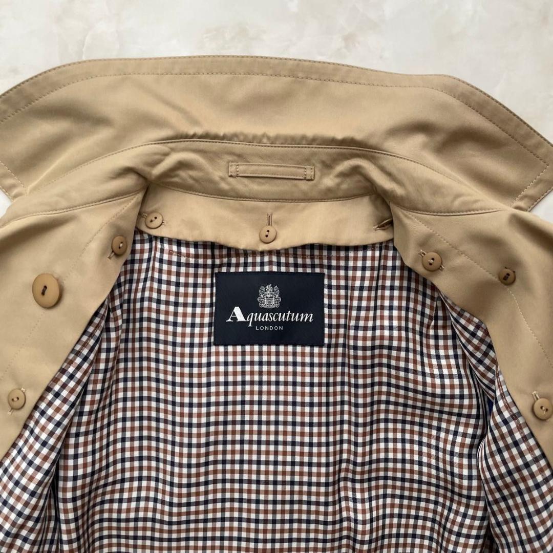 【極美品】Aquascutum　トレンチコート S 4 ブルーライナー付　ベルト