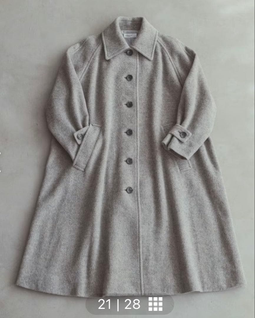 北欧暮らしの道具店 ウールロングコート ウォームグレー Sサイズ