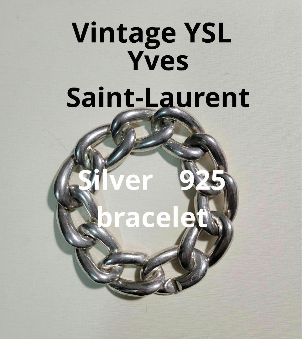 Yves Saint Laurent　オーバル　シルバー　ブレスレット　925