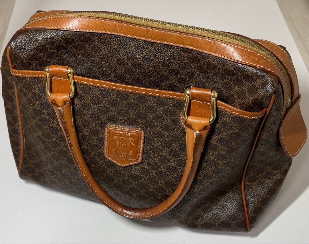 CELINE セリーヌ マカダム柄 ミニボストンバッグ ハンドバッグ