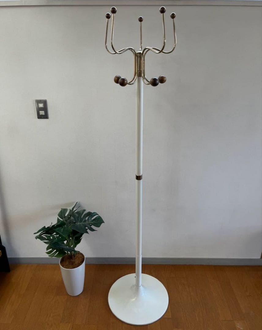 レトロモダン　コートハンガー　ミッドセンチュリー　70's ヴィンテージ　白