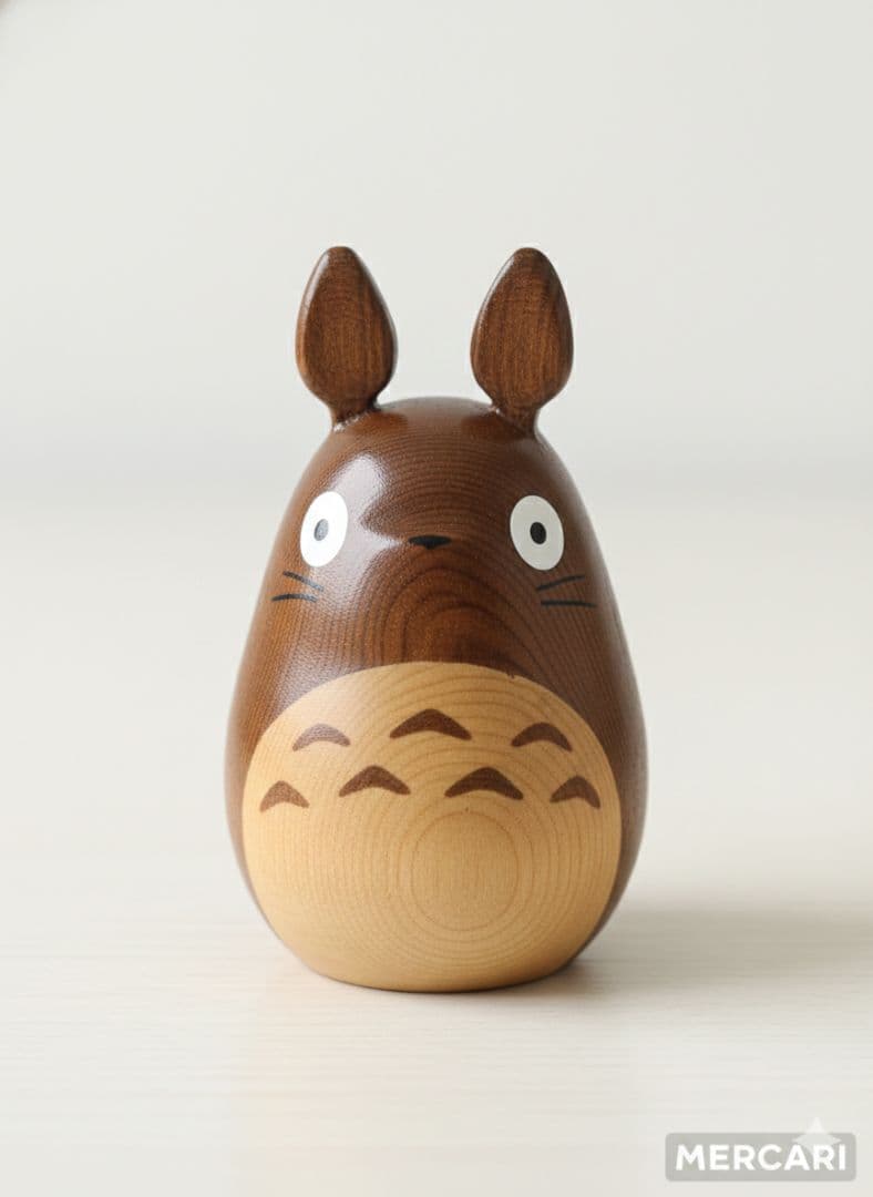 【希少・美品】となりのトトロ 木製こけしスタジオジブリ 置き物