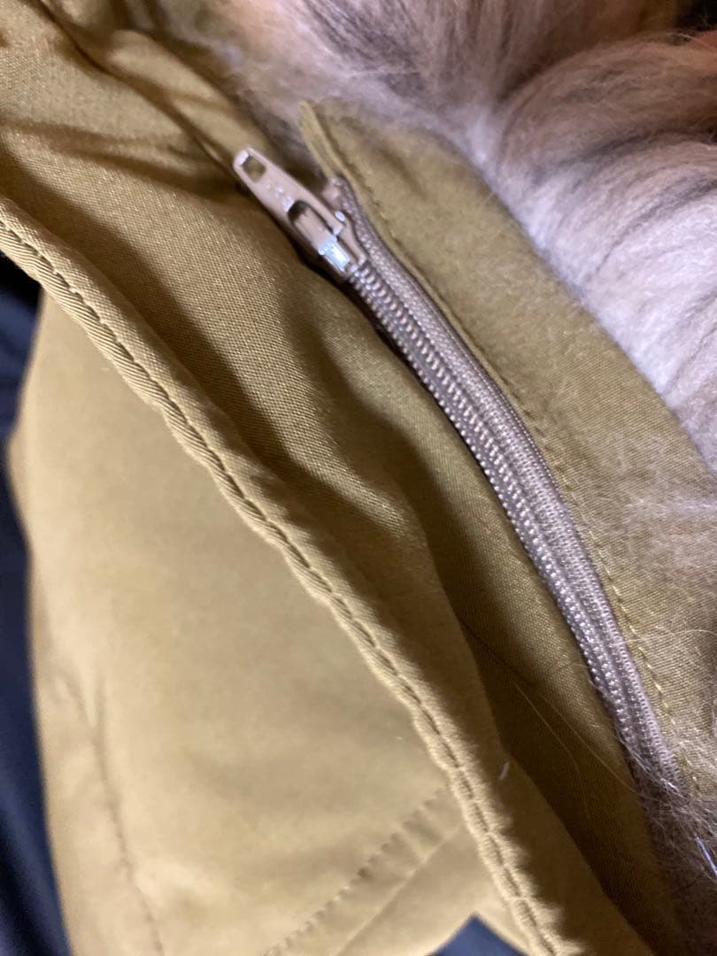 DANTON ダウンジャケット オリーブ キャメル　ベージュ　サイズ34