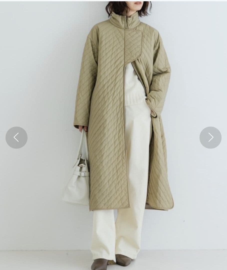 URBAN RESEARCH スタンドカラーキルティングロングコート