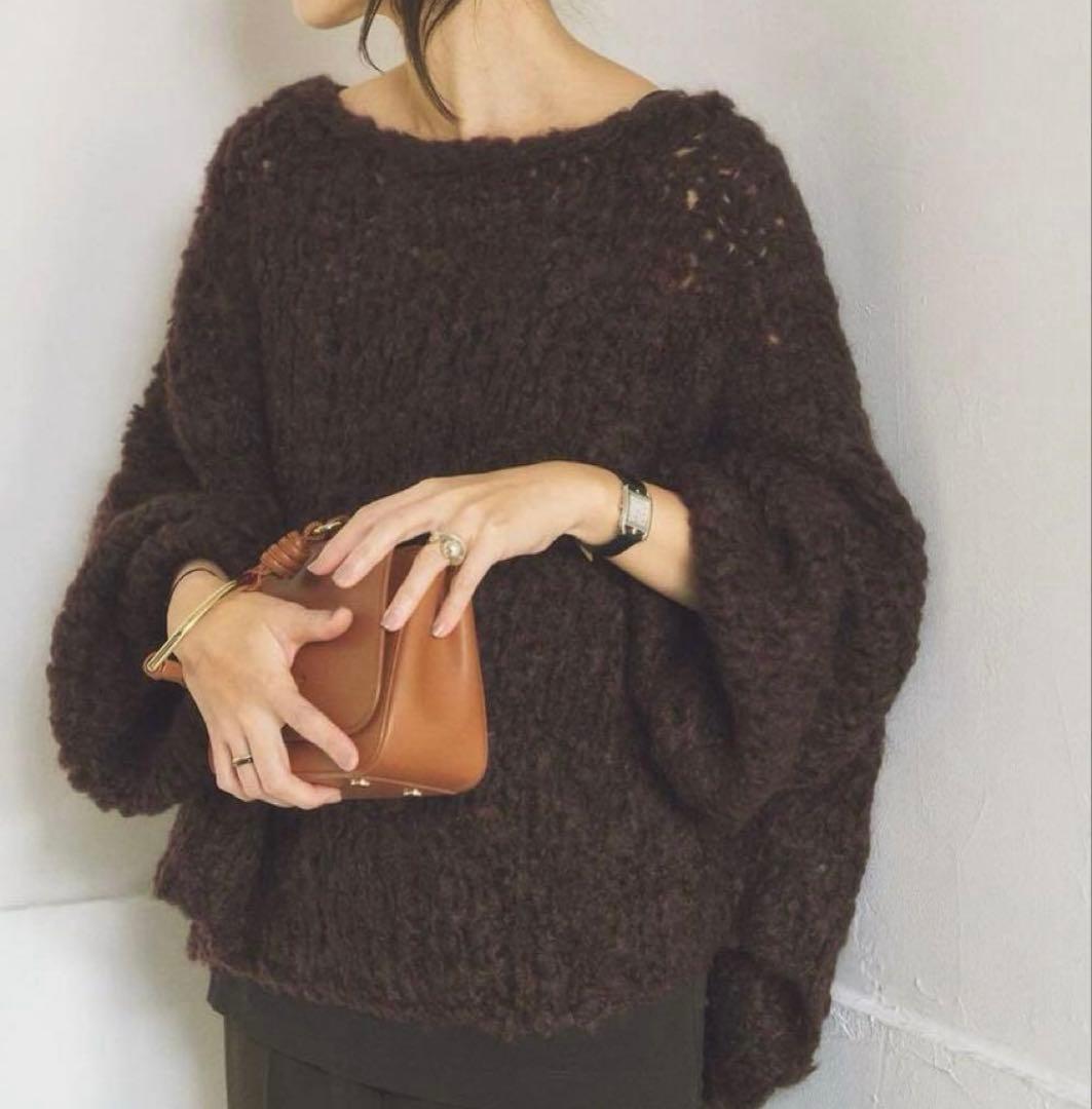 HAND KNIT ジャンボタム プルオーバー　plage