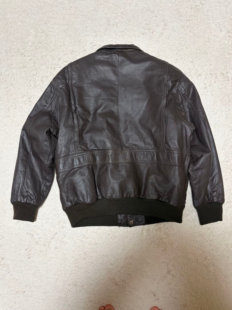 ✨美品✨90s A-2 フライトレザージャケット ダークブラウン M 牛革 短丈