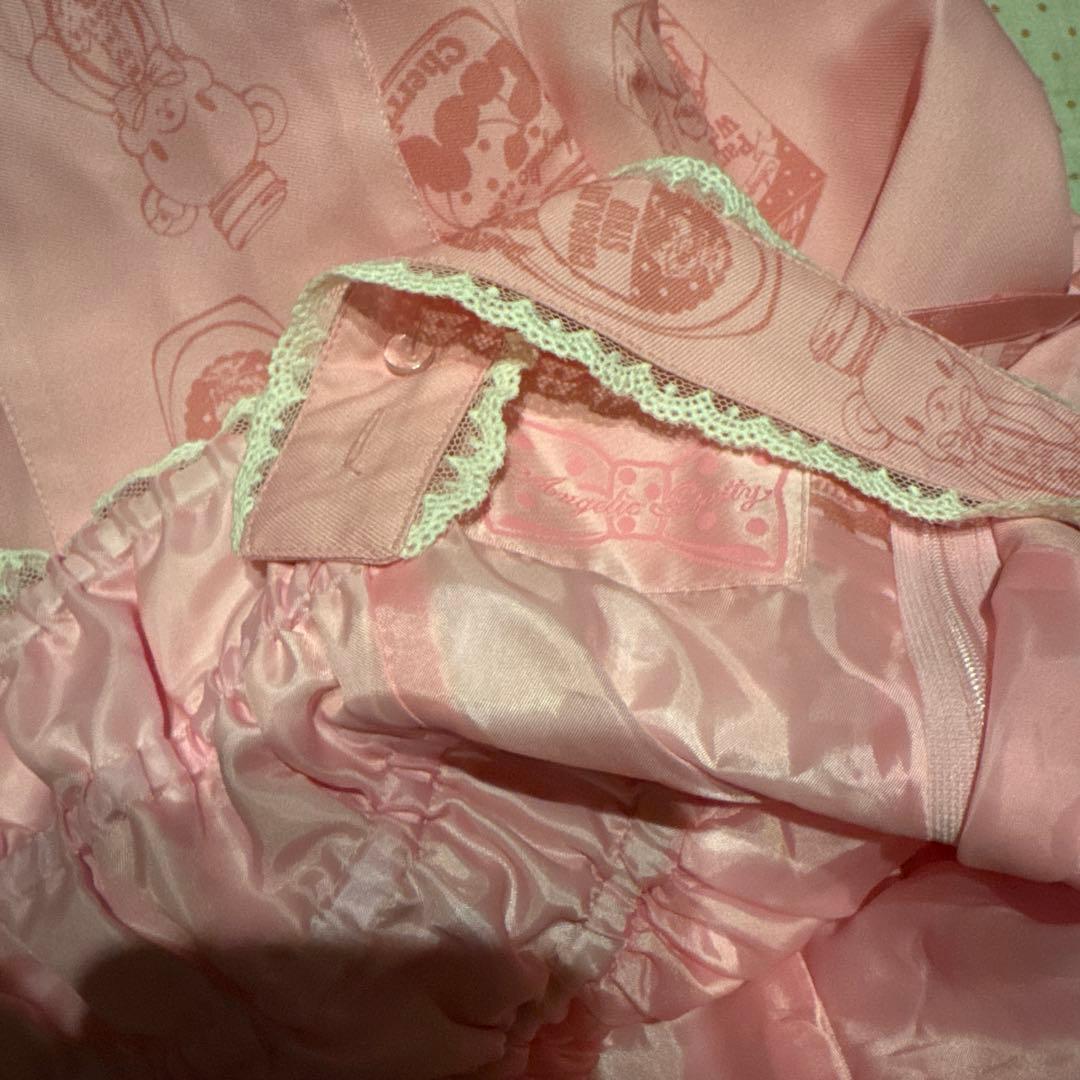 Honey Cake切替ジャンパースカート　カチューシャ　ピンク　セット