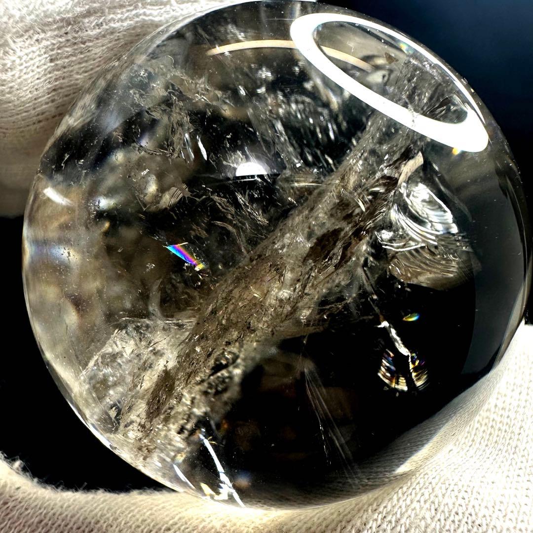 爆レア❗️ヒマラヤ水晶 丸玉 虹入り 天然石 パワーストーン☆パワー浄化A968