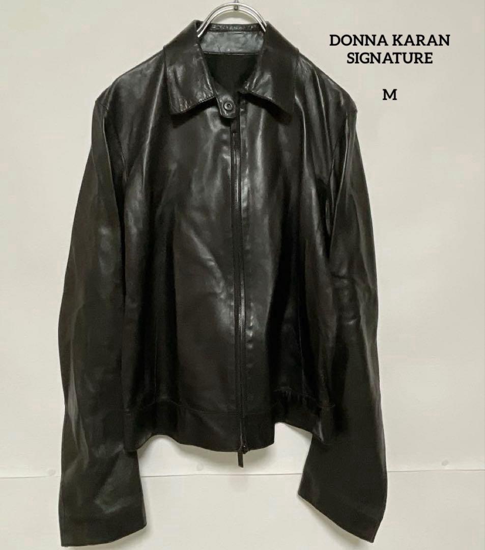希少 DKNY ダナ・キャラン 本革 ラムスキン ジャケット イタリア製