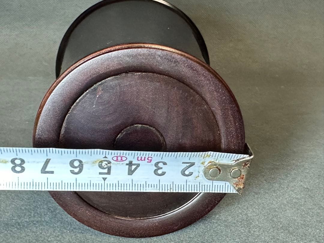 唐木　紫檀　筆筒　ペン立て　木彫り　無垢　　文房具　骨董　木製　置物　骨董