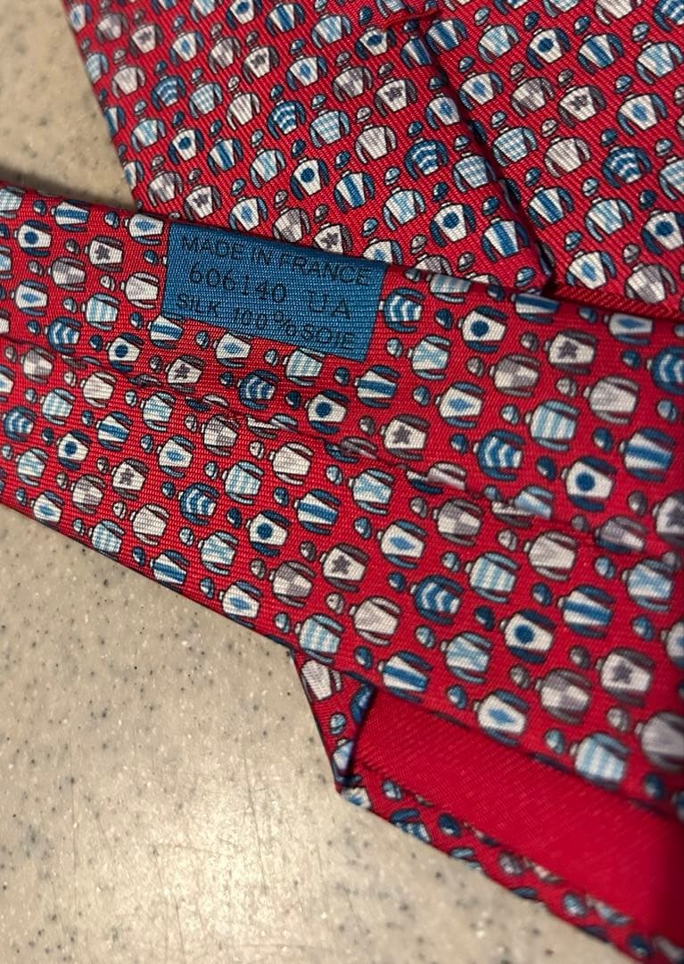 【新品・未使用】HERMES エルメス ネクタイ 箱付き タグ付き　ジョッキー柄