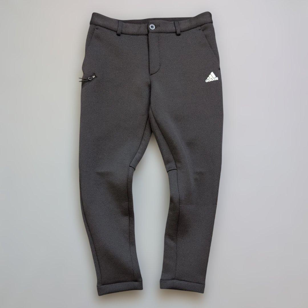 【極美品】アディダスゴルフ　ダンボールニット素材　刺繍ロゴ　ジョガーパンツ L