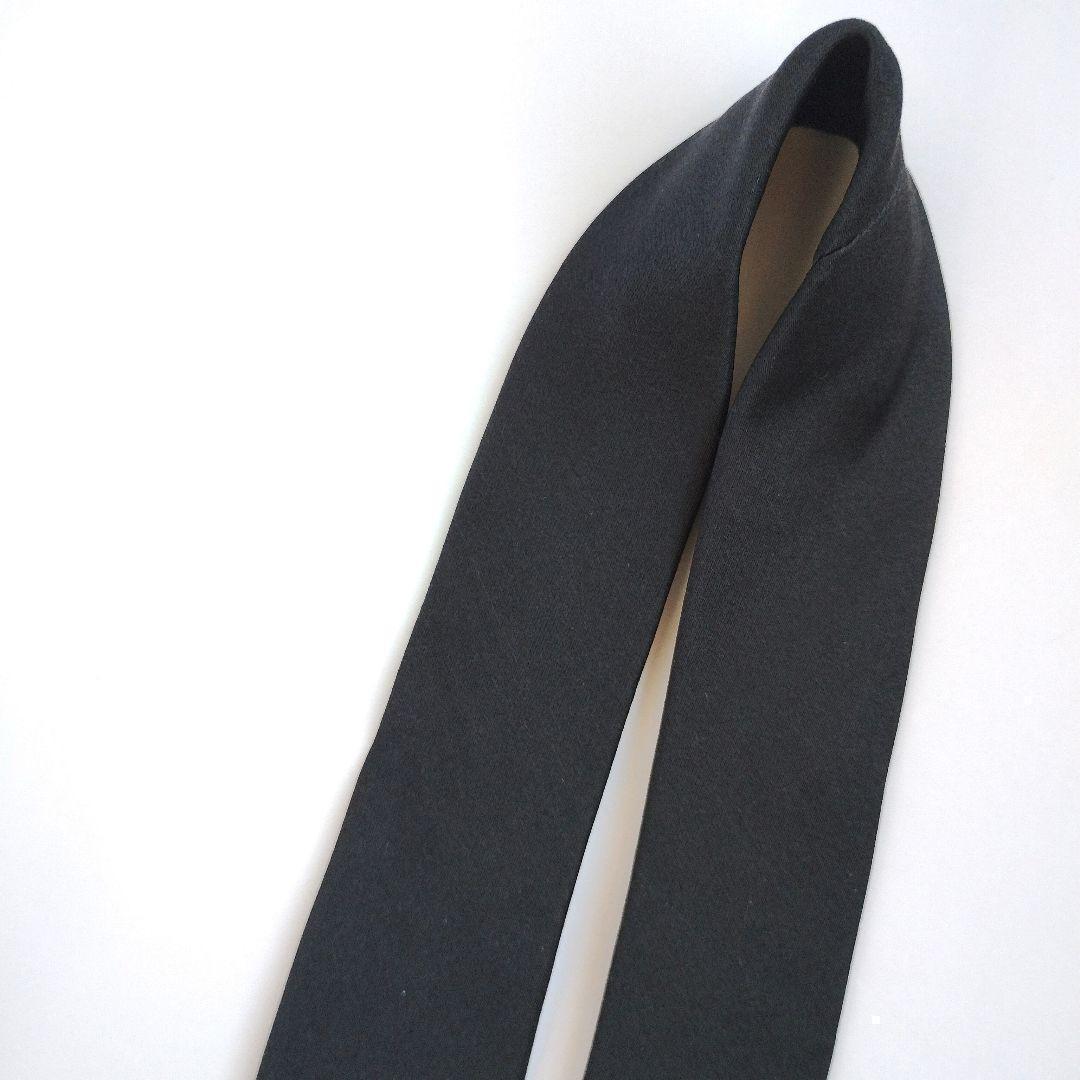 【イタリア製】グッチ ナロータイ ブラック 無地 インターロッキング 高級