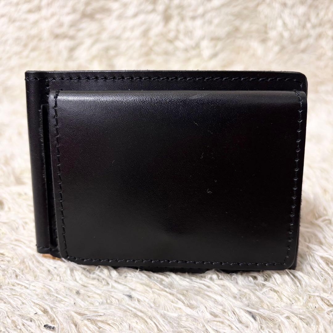 極美品✨Roter マネークリップ　ゴールド金具　レザー　ブラック　2つ折り財布