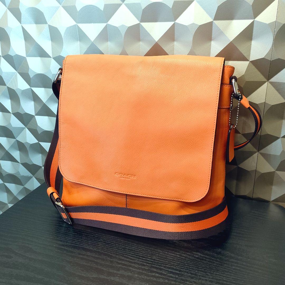 匿名配送 COACH 美品 レザー ショルダーバッグ メッセンジャーバッグ