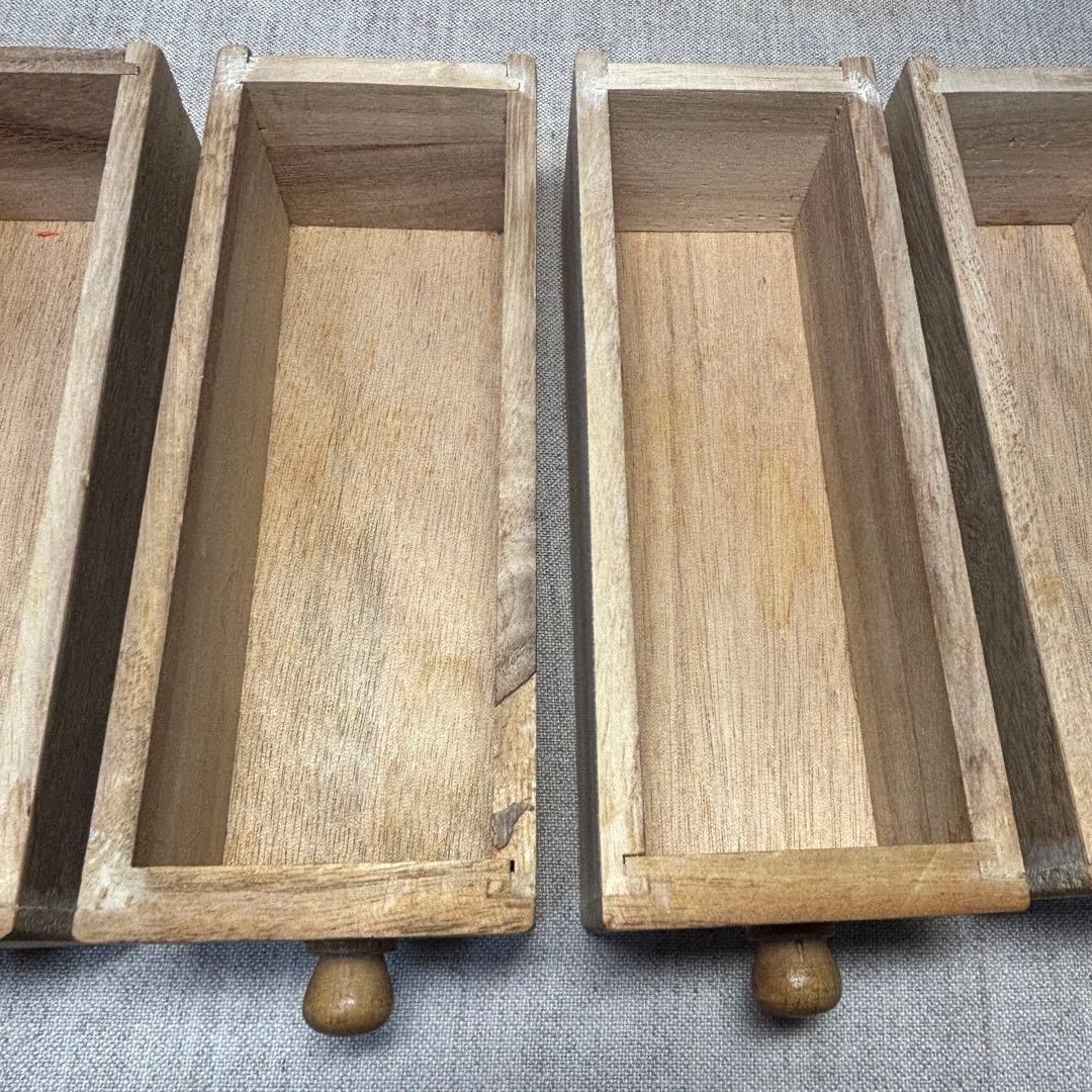 s*a様 整理木箱　引き出し　古家具　木製　マス目　小引き出し