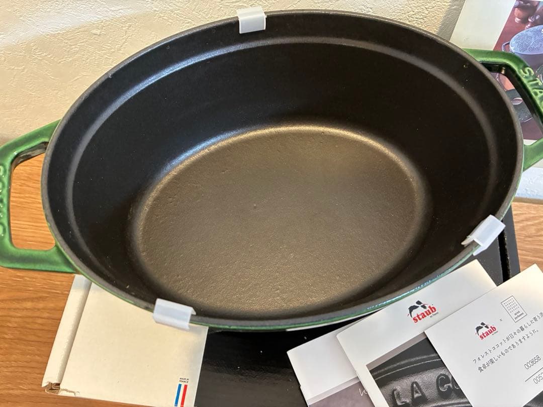 STAUB ミナペルホネン 23cm フォレスト ココット オーバル