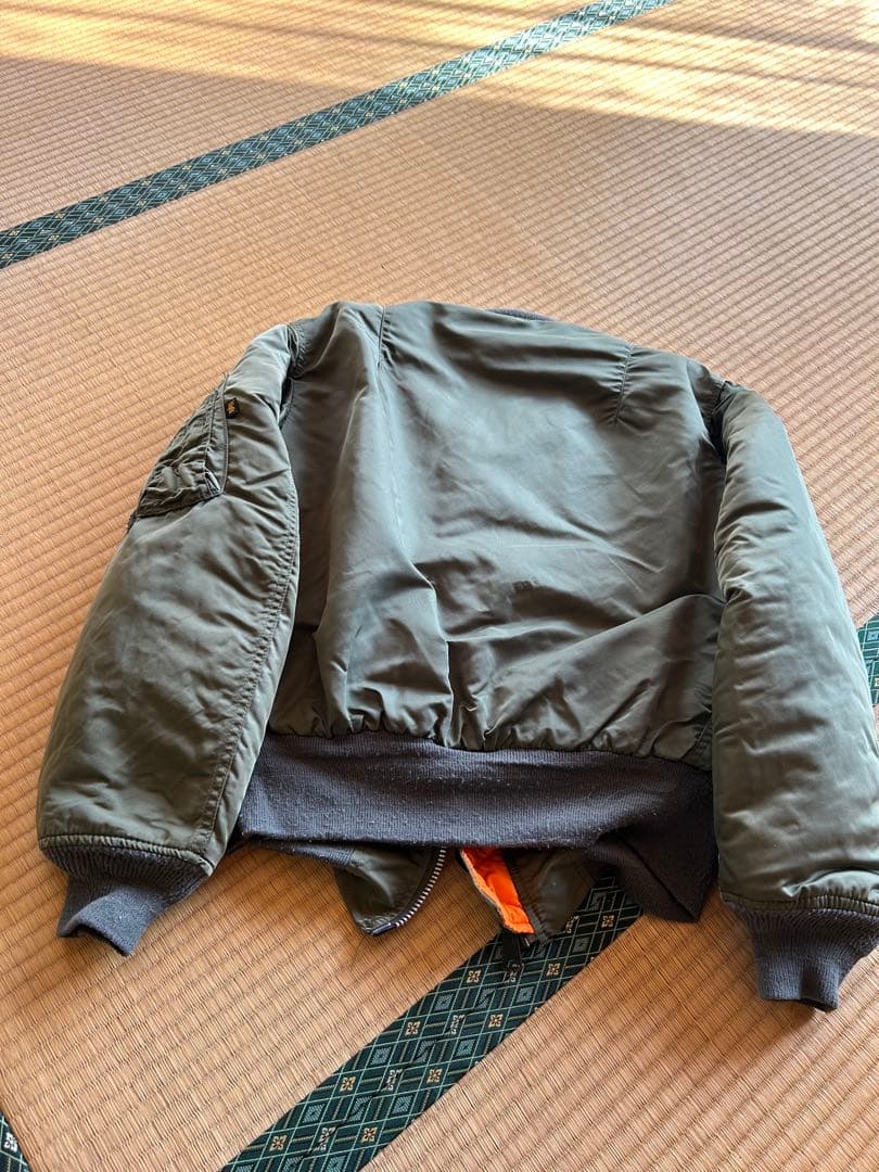 90s アメリカ製　MA-1フライトジャケット オリーブグリーン