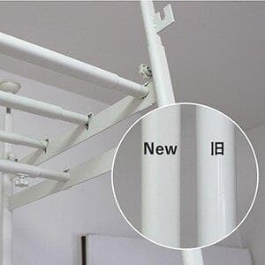 伸縮式 つっぱり式 クローゼットハンガー 　幅128～230cm