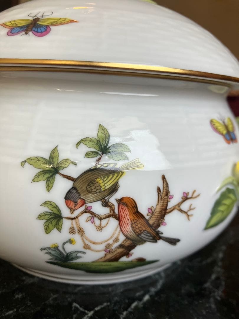 【HEREND ヘレンド】ロスチャイルドバード　スープチューリン　希少訳あり