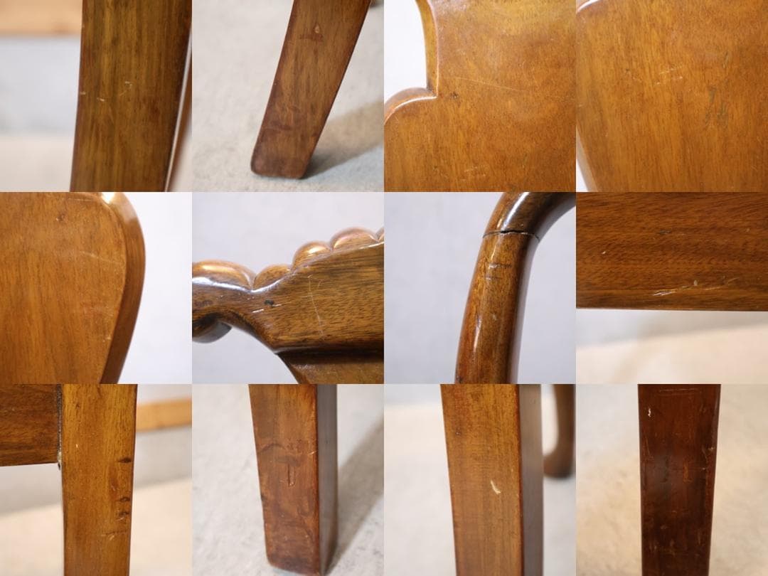 ロイズアンティークス クイーンアン ダイニングチェア 2脚セット アンティーク