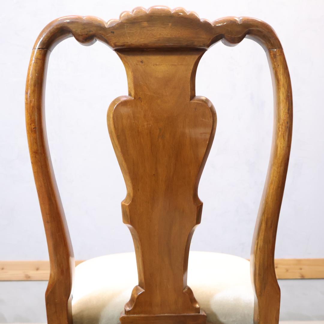 ロイズアンティークス クイーンアン ダイニングチェア 2脚セット アンティーク