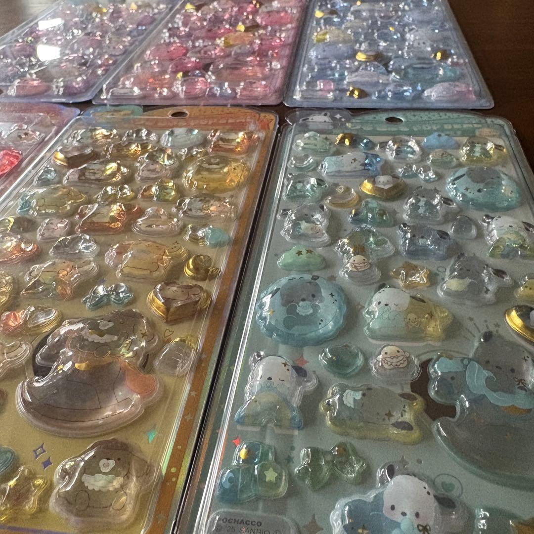 うるちゅるポップシール　サンリオ　6枚セット